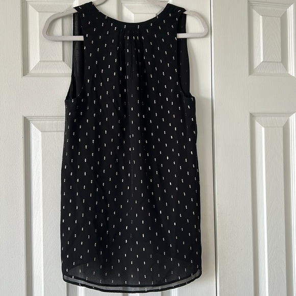 Joie black and silver chiffon top - Picture 3 of 3